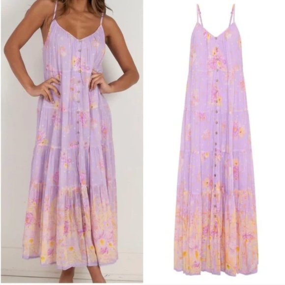 Spell Dresses & Skirts - NWT Spell Lei Lei Strappy Dress Lavender Floral Size Small